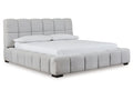 Grendusk Light Gray California King Upholstered Bed
