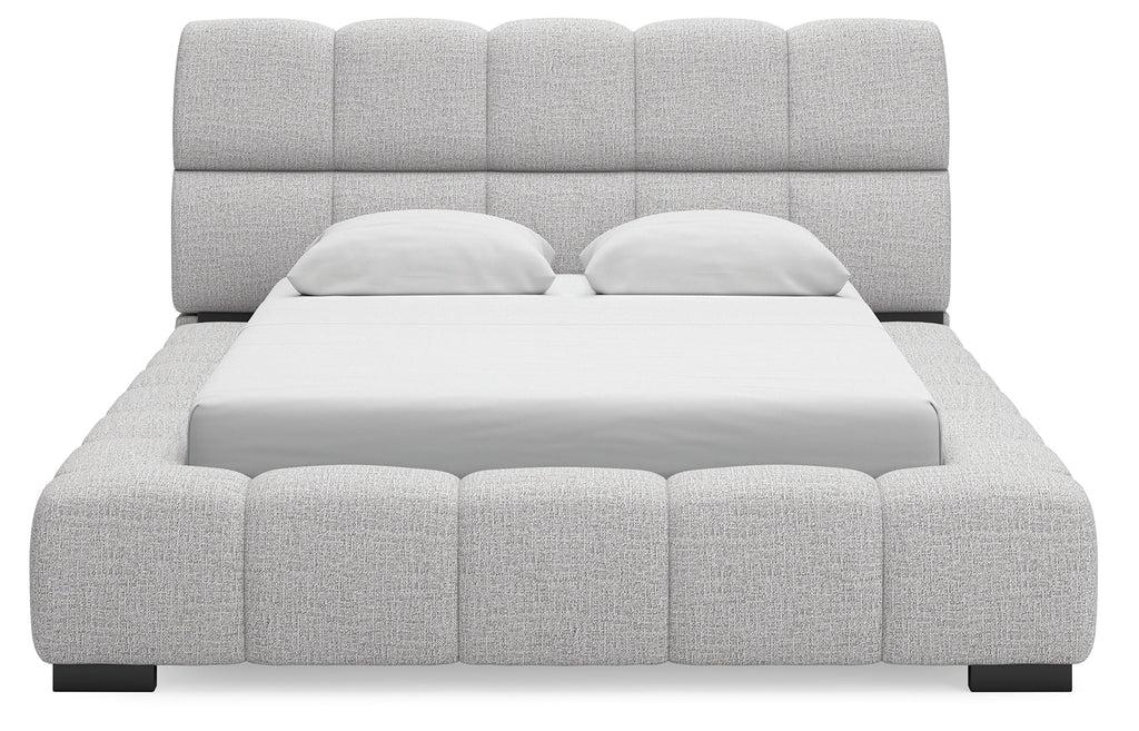 Grendusk Light Gray Queen Upholstered Bed