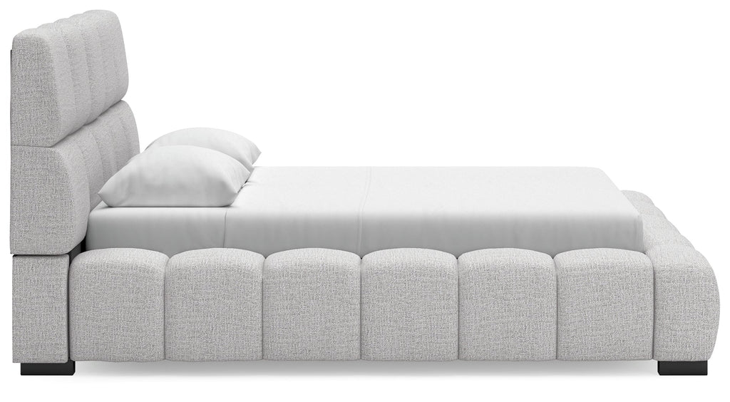 Grendusk Light Gray Queen Upholstered Bed