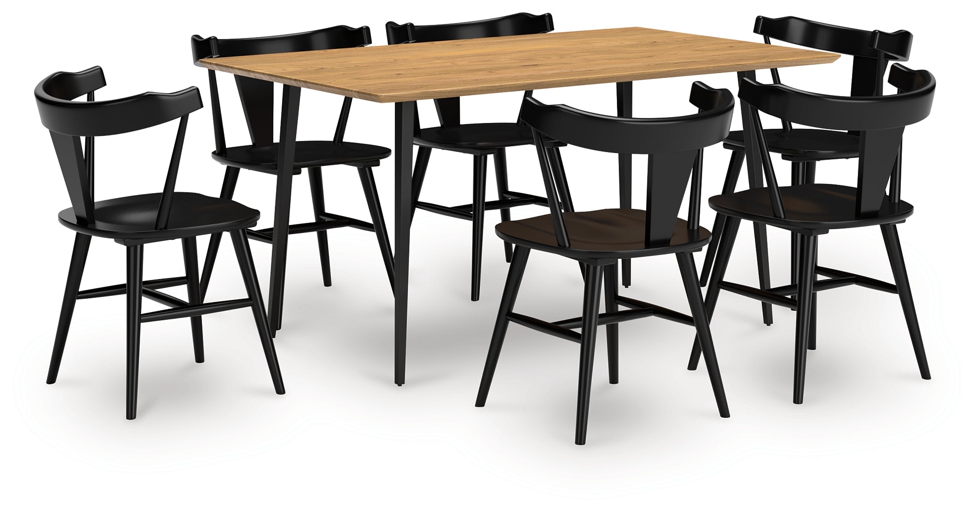 Gretlynn Black Dining Table and 6 Chairs