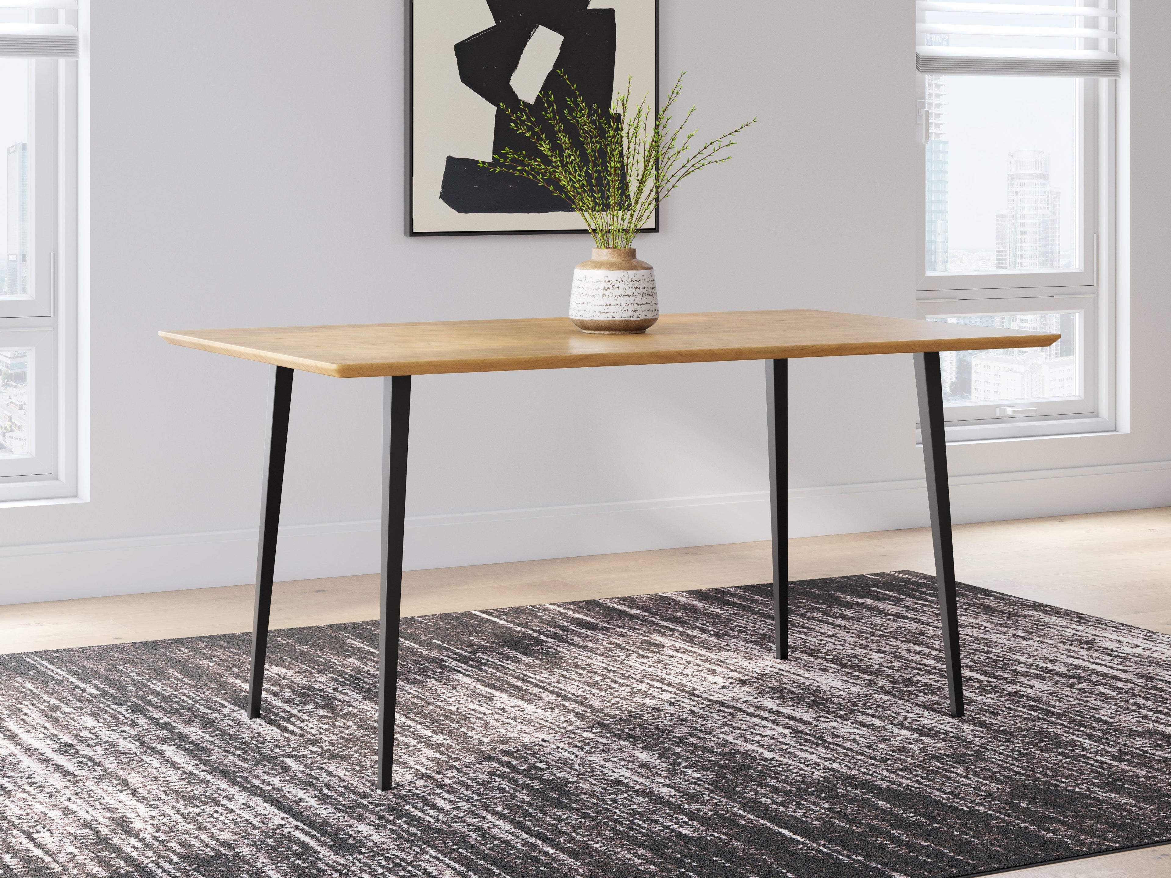 Gretlynn Black Dining Table and 6 Chairs