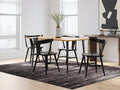 Gretlynn Black/Natural Dining Table and 4 Chairs