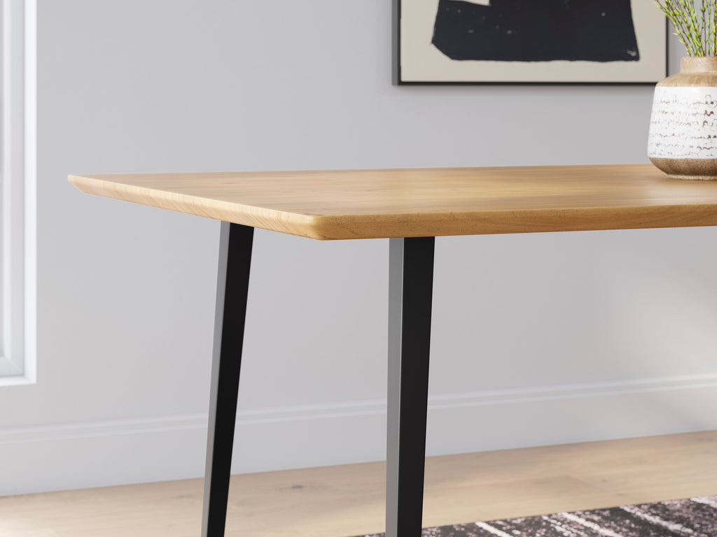 Gretlynn Black Rectangular Dining Room Table