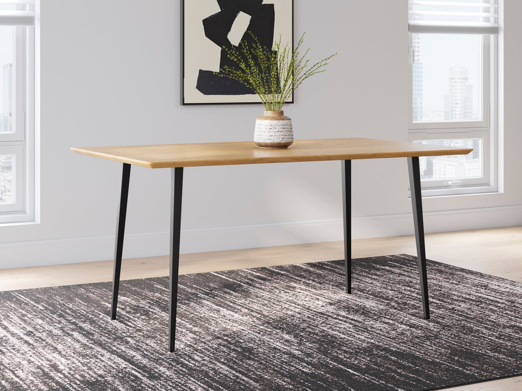 Gretlynn Black Rectangular Dining Room Table