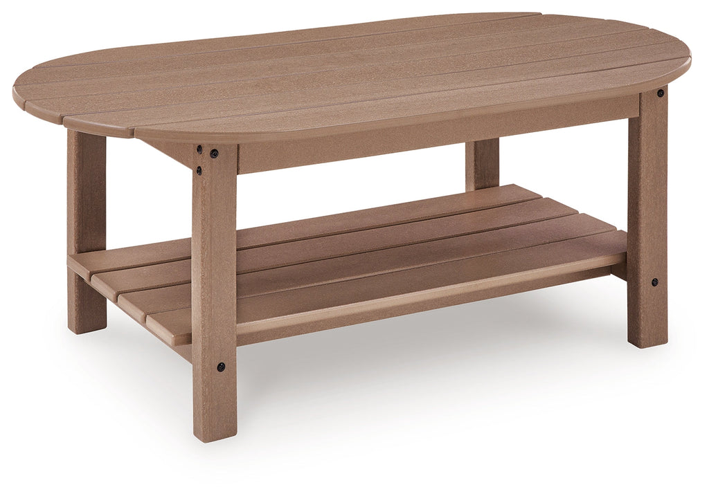 Grover Beach Driftwood Oval Cocktail Table