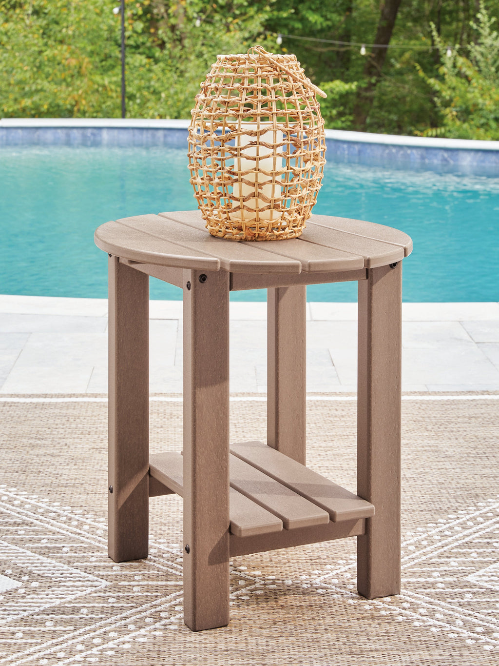 Grover Beach Driftwood Oval End Table
