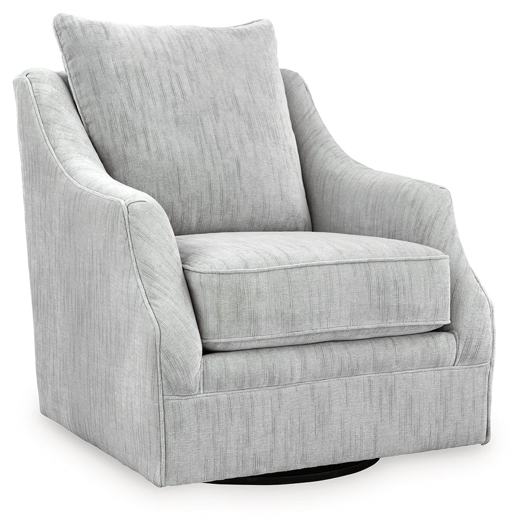 Gubbins Gray Swivel Accent Chair