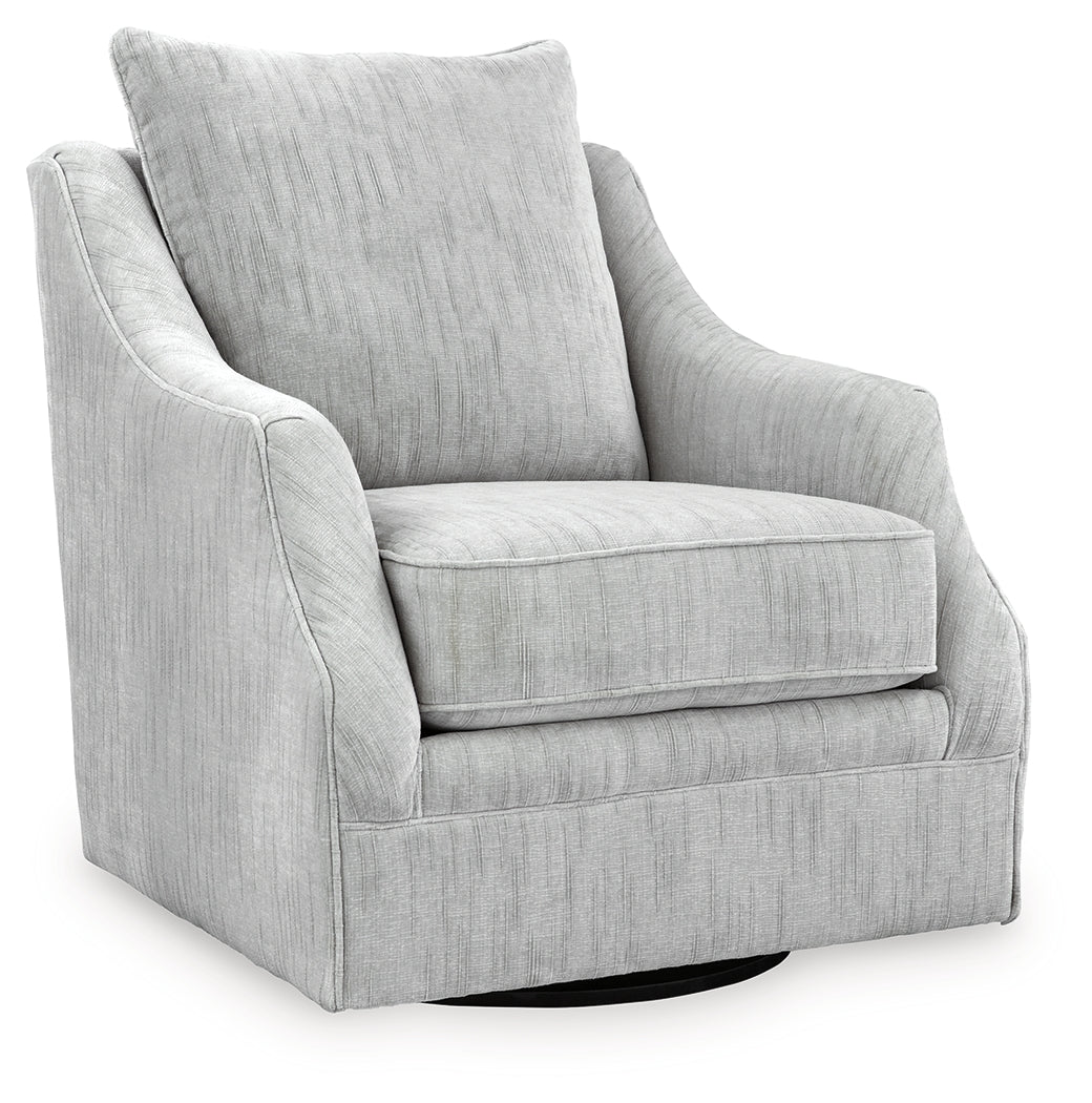 Gubbins Gray Swivel Accent Chair