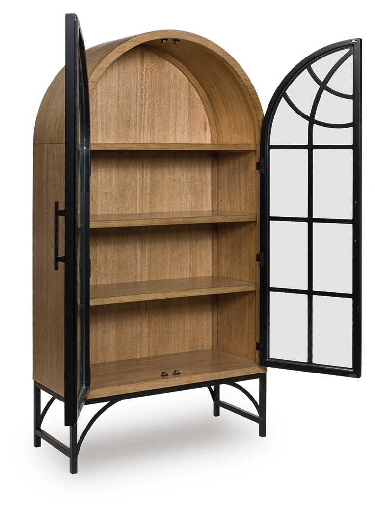Gwenwich Natural/Black Accent Cabinet