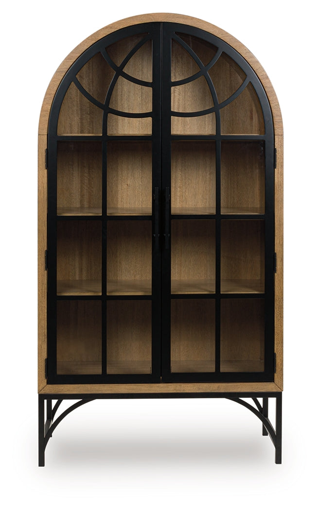 Gwenwich Natural/Black Accent Cabinet