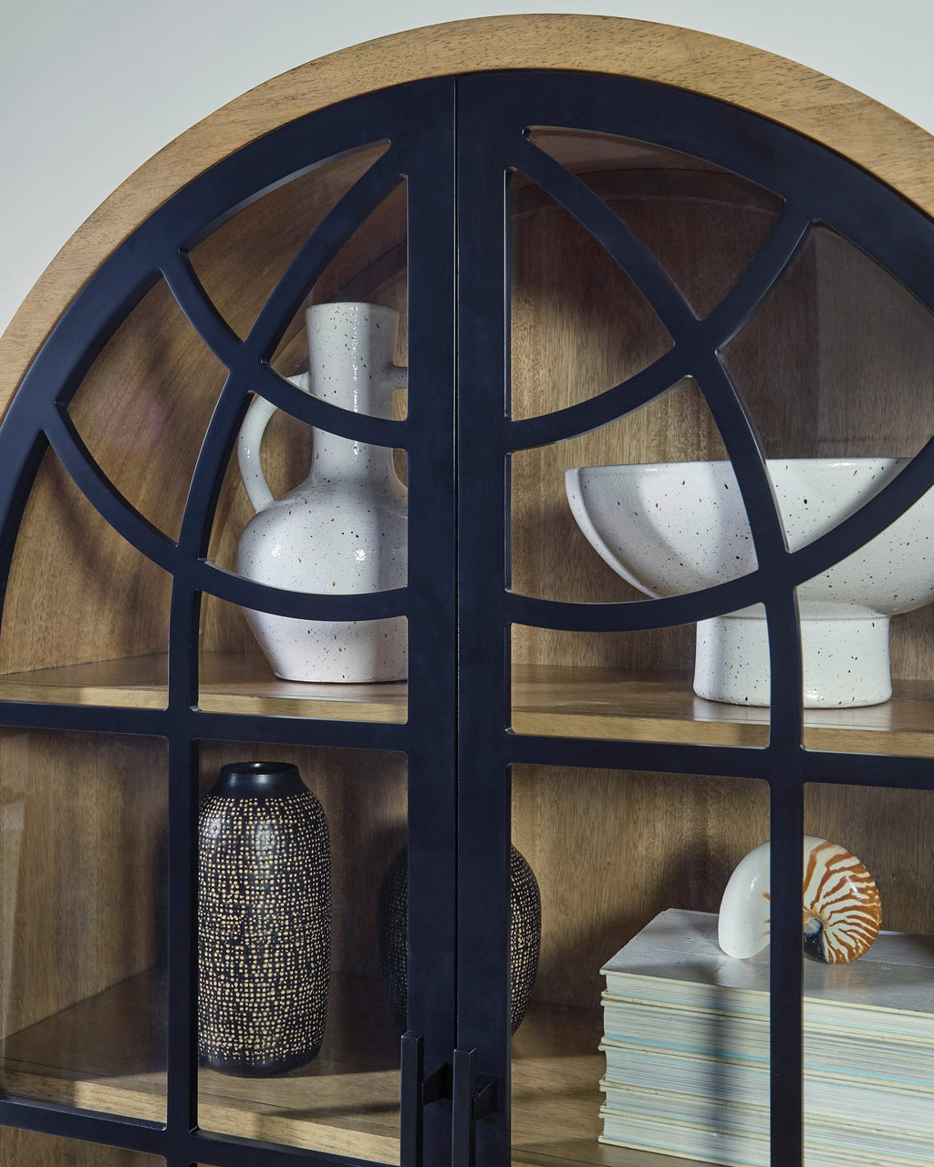 Gwenwich Natural/Black Accent Cabinet