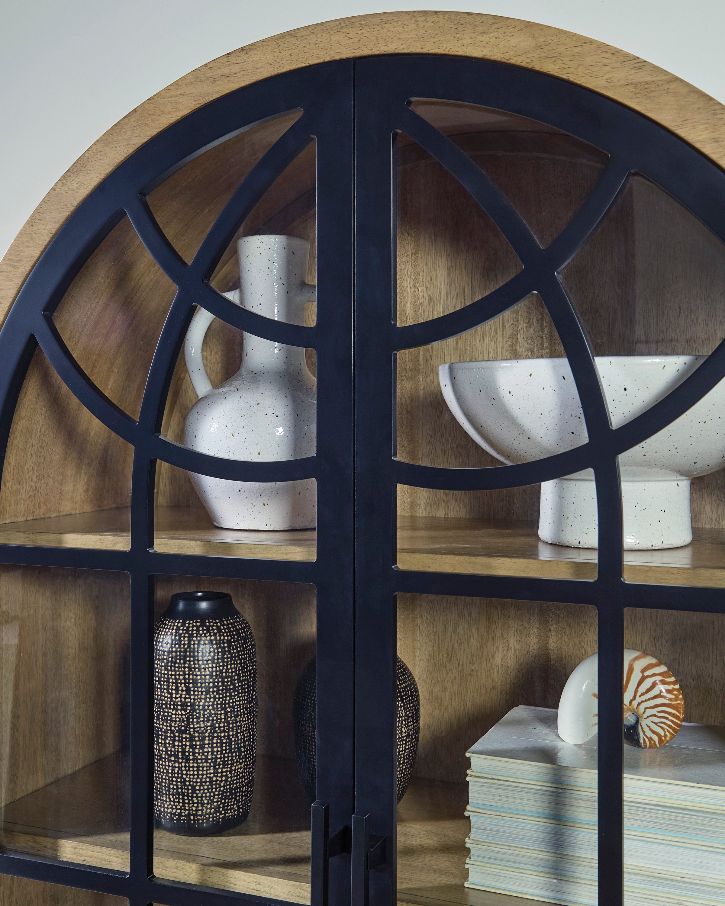 Gwenwich Natural/Black Accent Cabinet