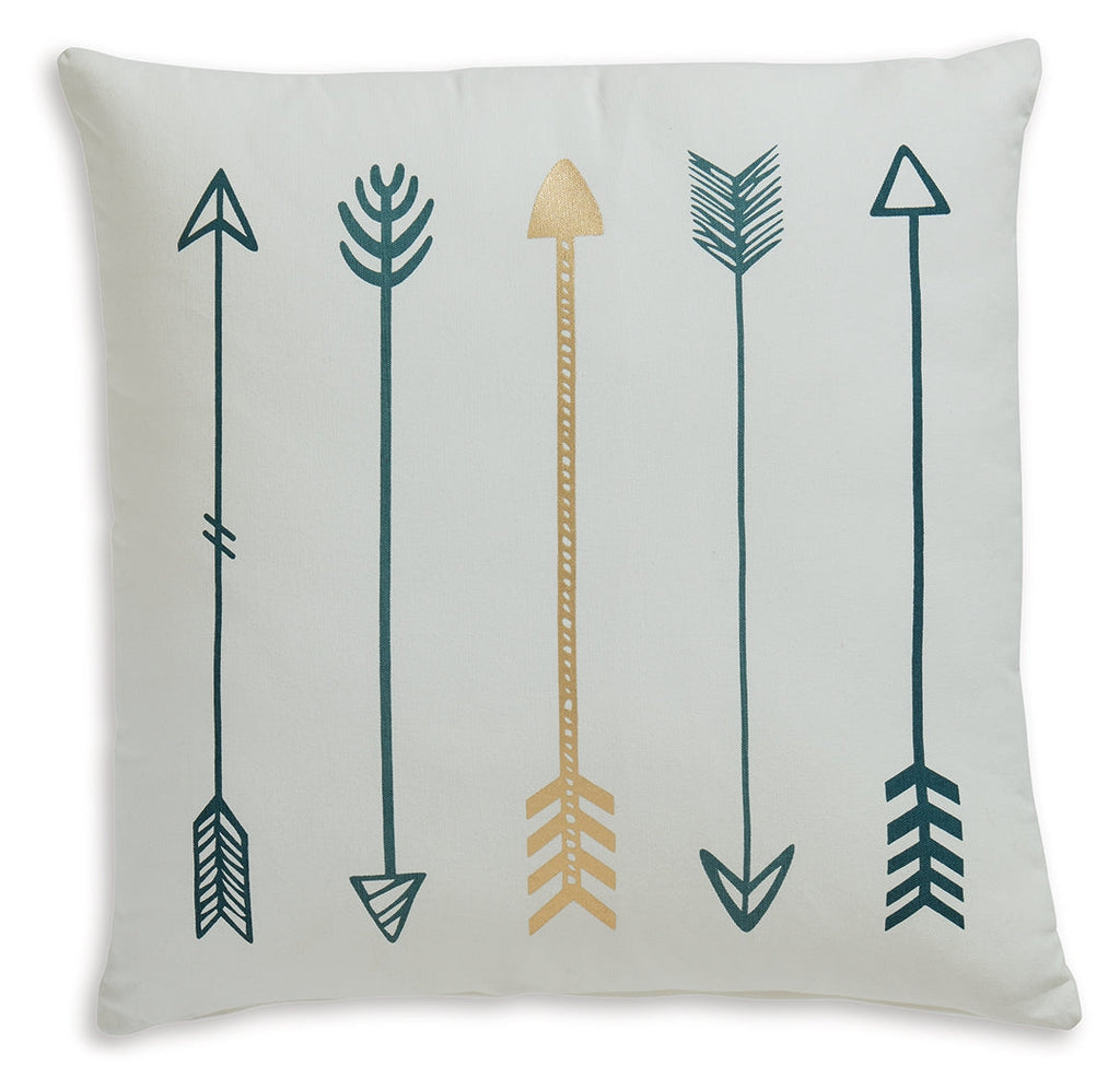 Gyldan White/Teal/Gold Pillow