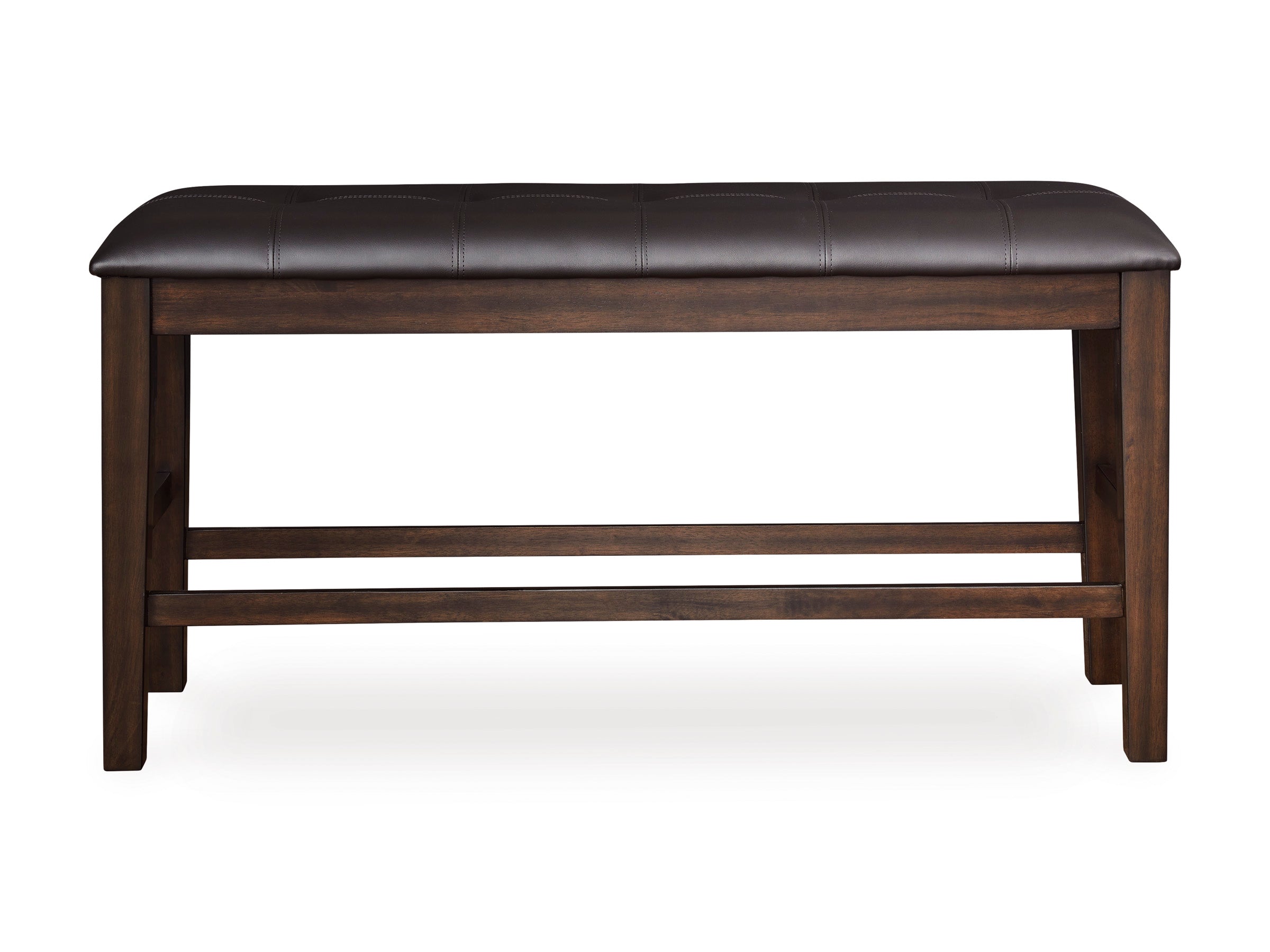 Haddigan Dark Brown Counter Height Dining Table, 4 Barstools and Bench