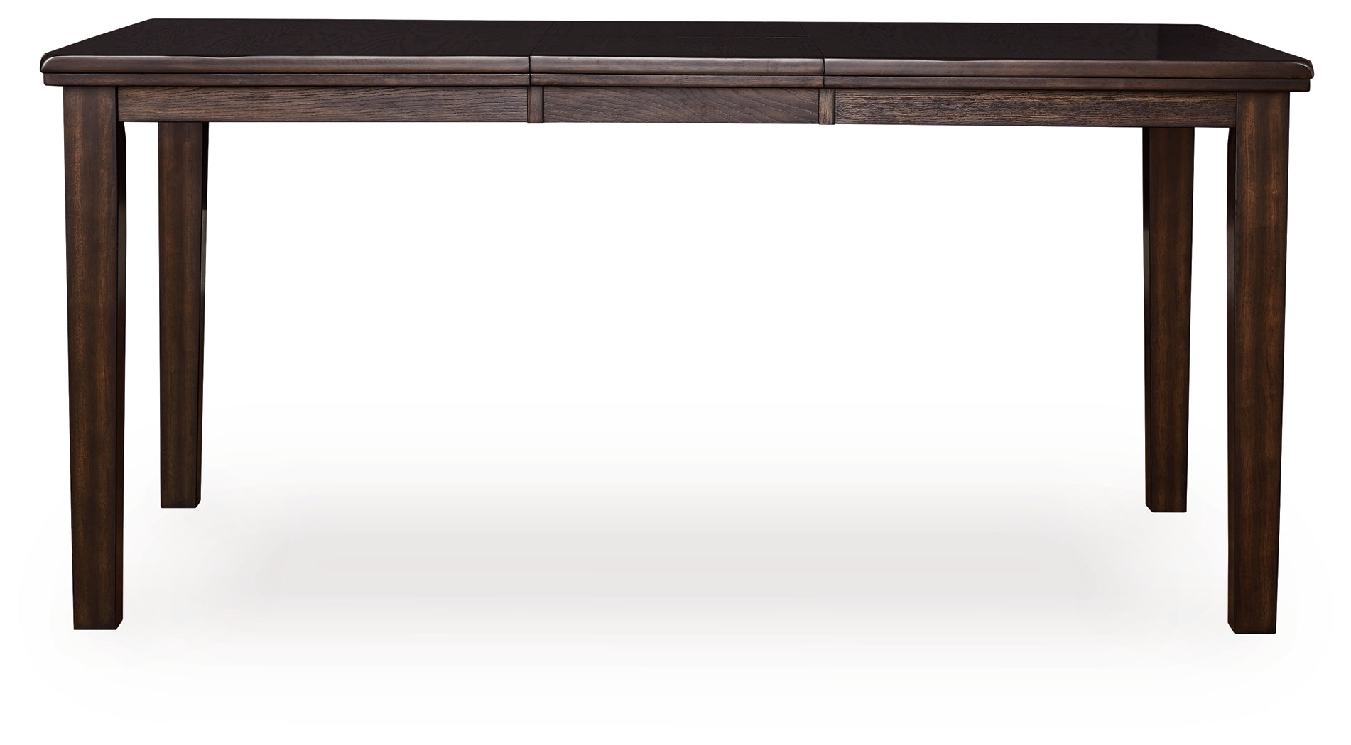 Haddigan Dark Brown Counter Height Dining Table, 4 Barstools and Bench
