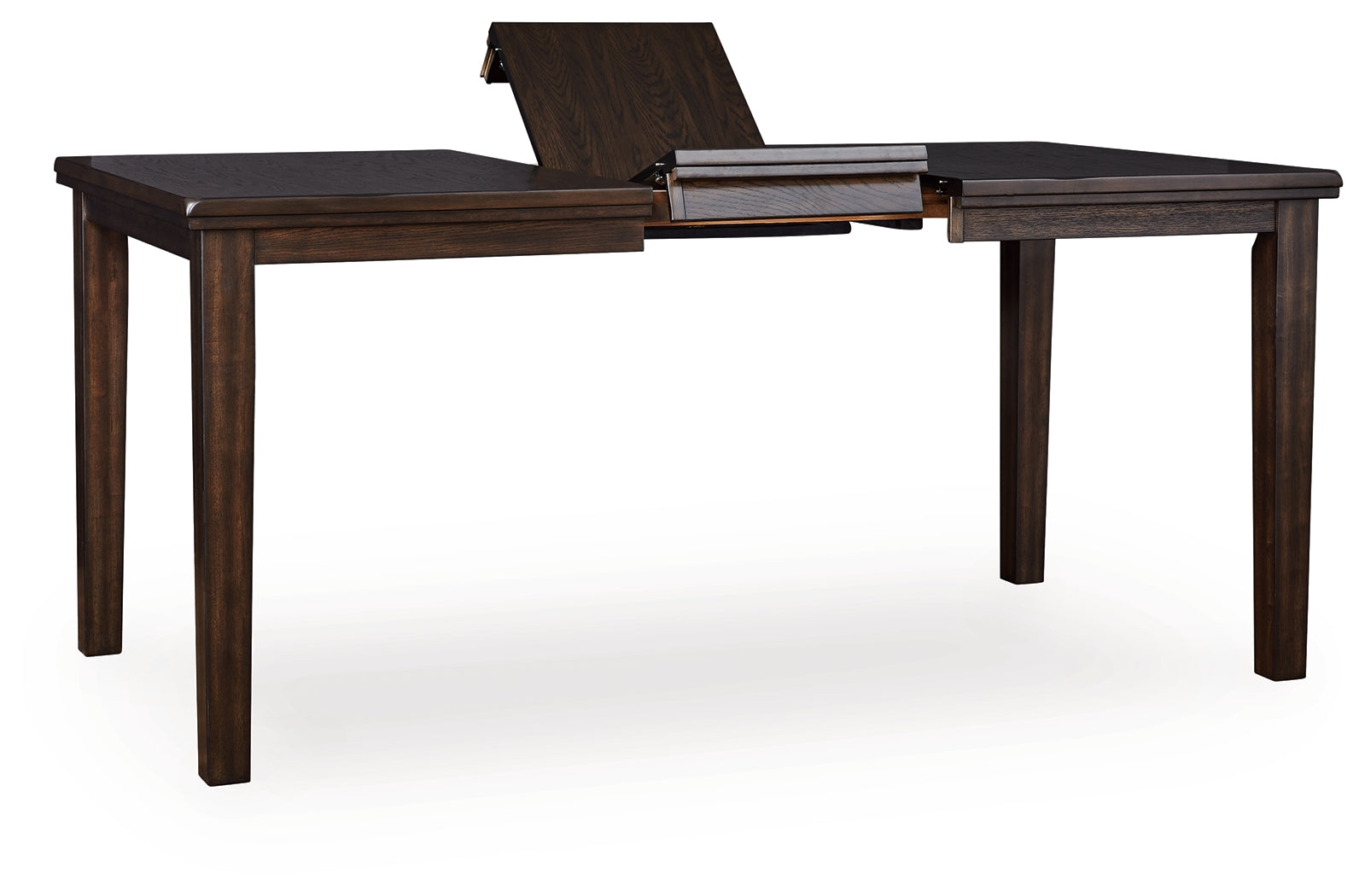 Haddigan Dark Brown Counter Height Dining Table and 4 Barstools