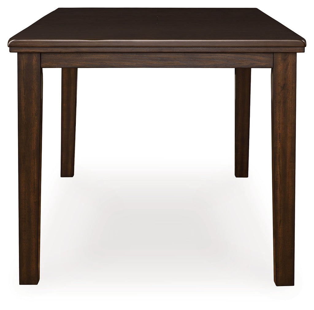 Haddigan Dark Brown Counter Height Dining Table and 8 Barstools