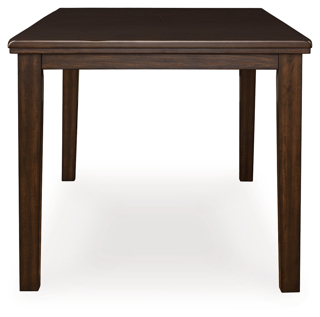 Haddigan Dark Brown Counter Height Dining Table and 8 Barstools