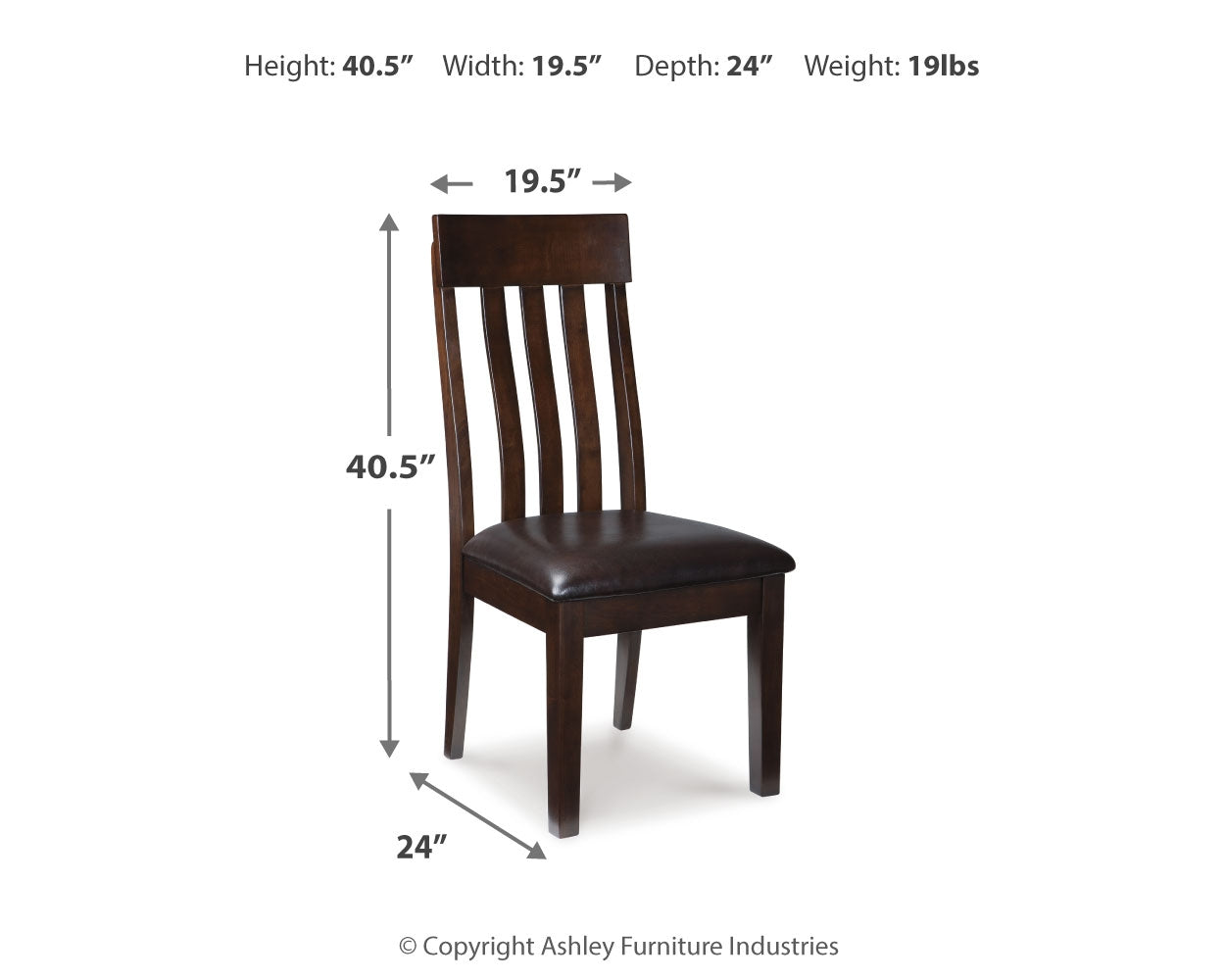 Haddigan Dark Brown Dining Table with 4 Chairs and Bench