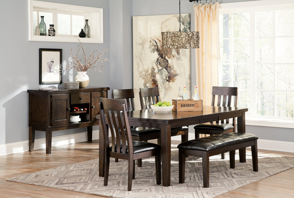 Haddigan Dark Brown Large Uph. Dining Room Bench