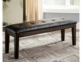 Haddigan Dark Brown Large Uph. Dining Room Bench