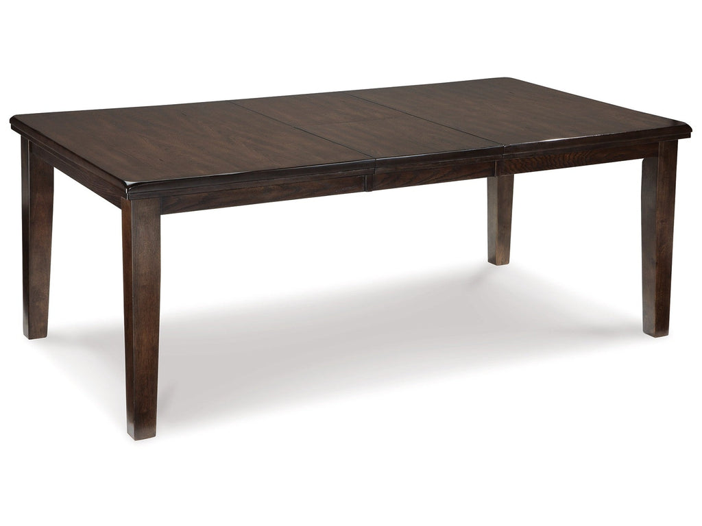 Haddigan Dark Brown Dining Room Table w/ Butterfly Extension