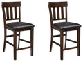 Haddigan Dark Brown Counter Height Bar Chair (Set of 2)