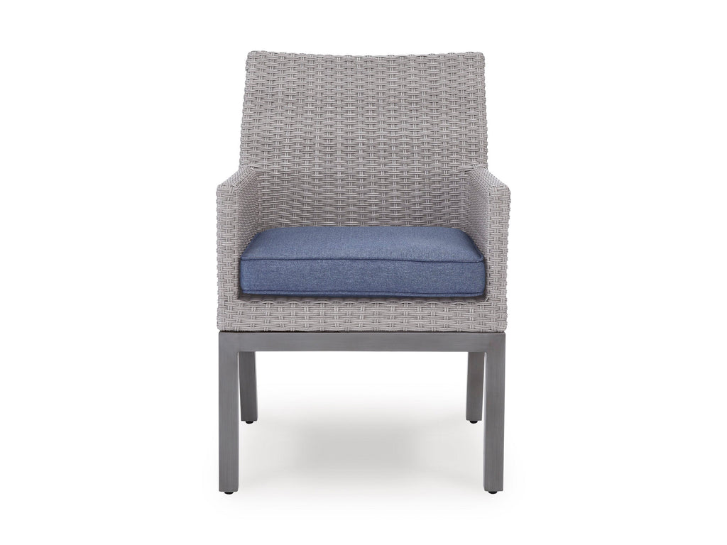 Half Moon Beach Blue/Gray Arm Chair With Cushion (Set of 2)