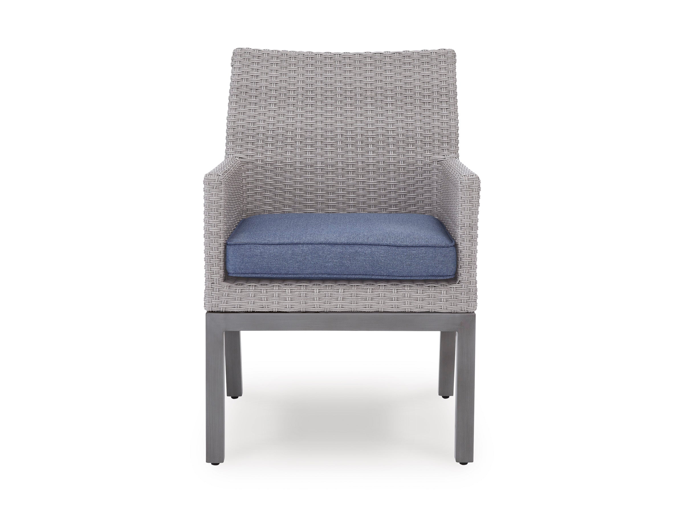 Half Moon Beach Blue/Gray Arm Chair With Cushion (Set of 2)