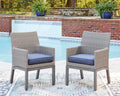 Half Moon Beach Blue/Gray Arm Chair With Cushion (Set of 2)