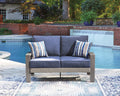 Half Moon Beach Blue/Gray Loveseat w/Cushion