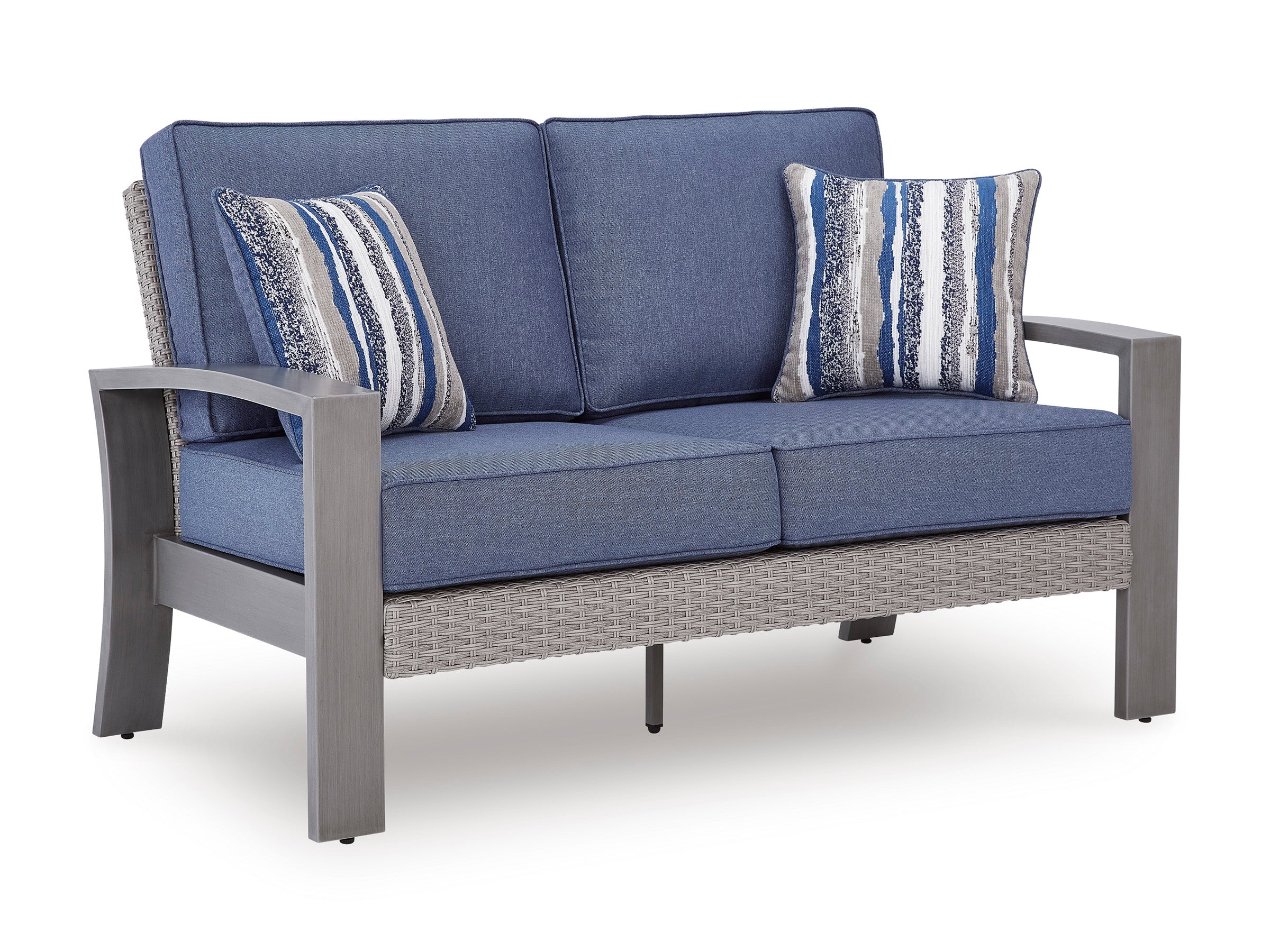 Half Moon Beach Blue/Gray Loveseat w/Cushion