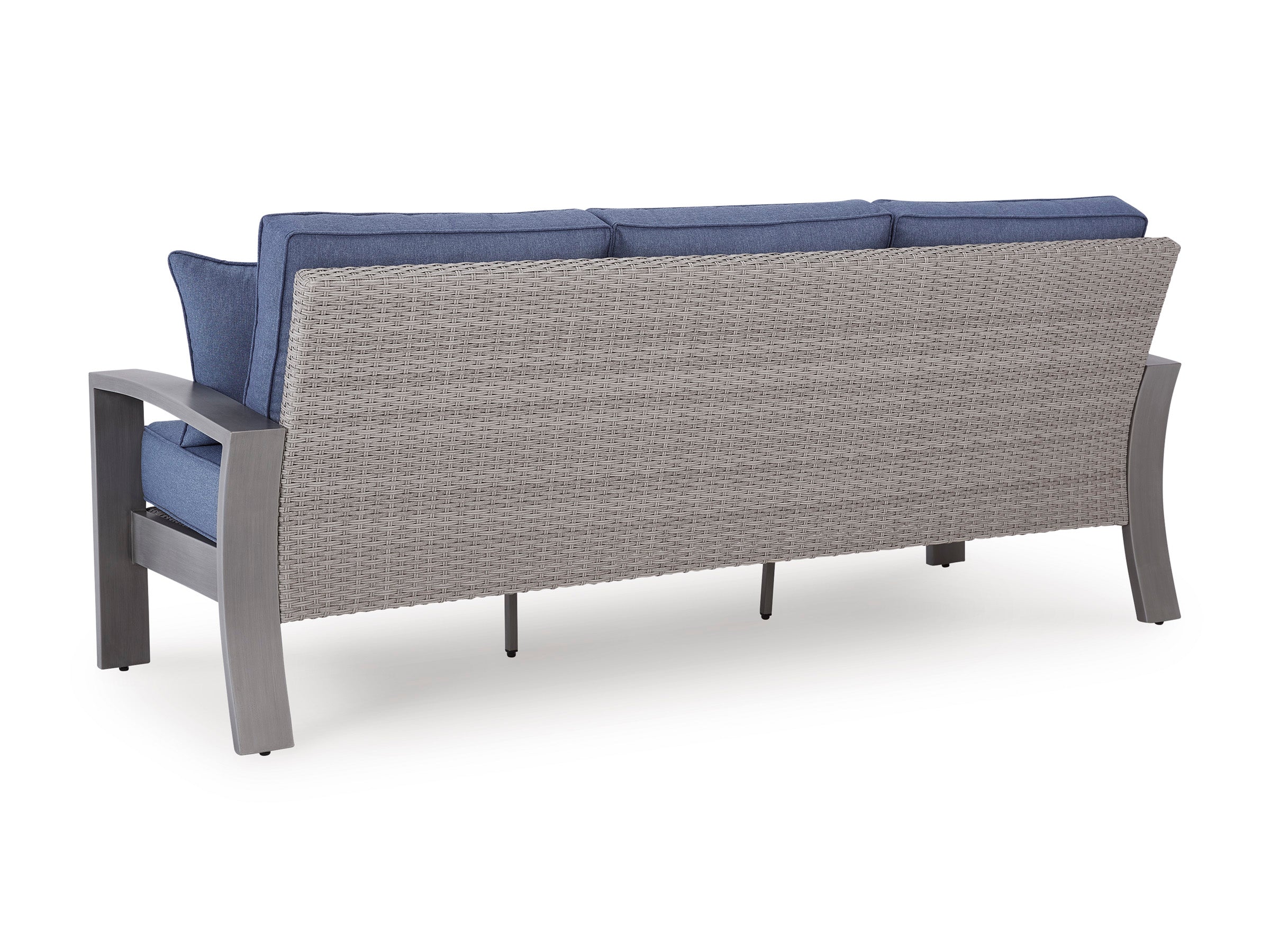Half Moon Beach Blue/Gray Sofa with Cushion