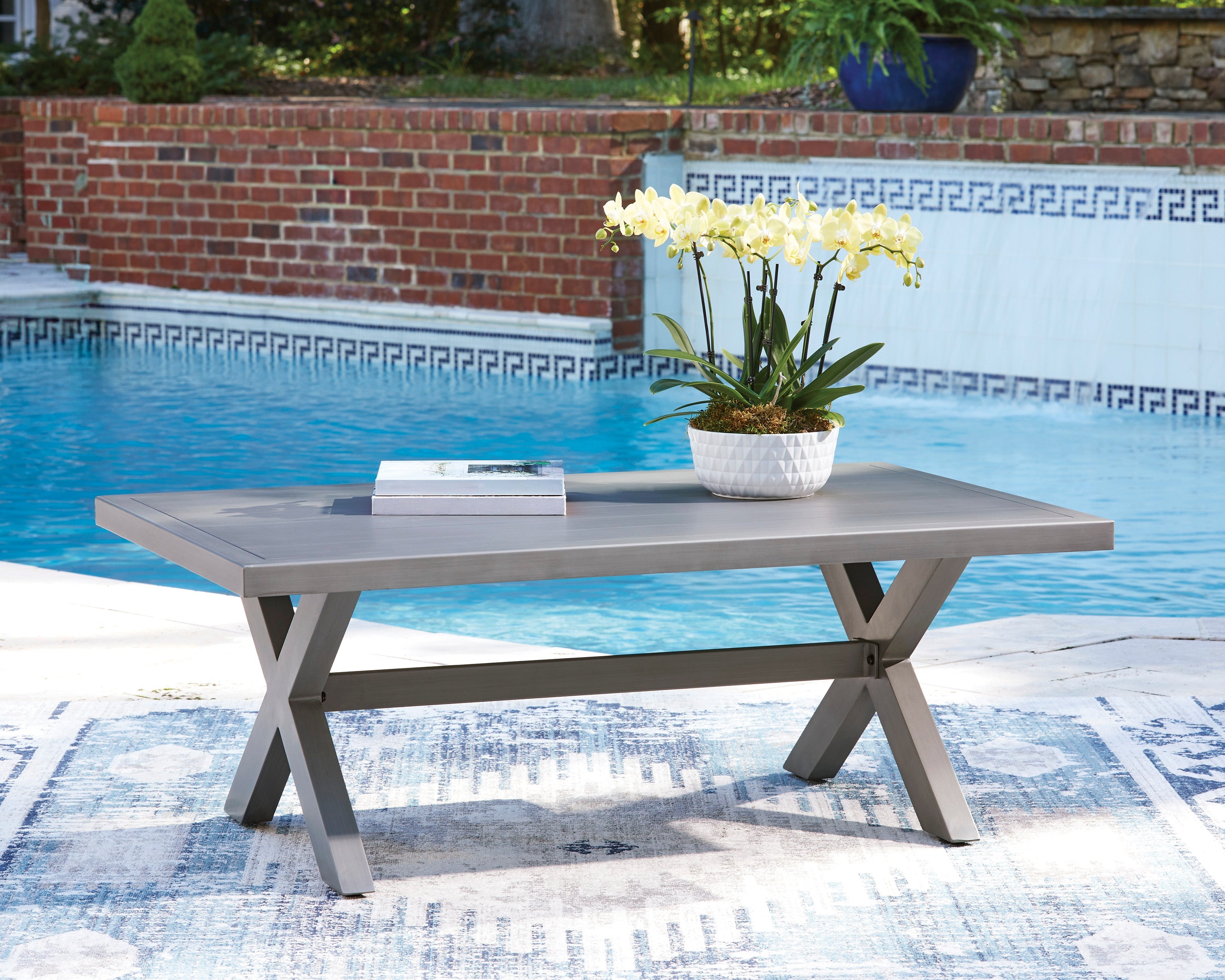 Half Moon Beach Gray Rectangular Cocktail Table