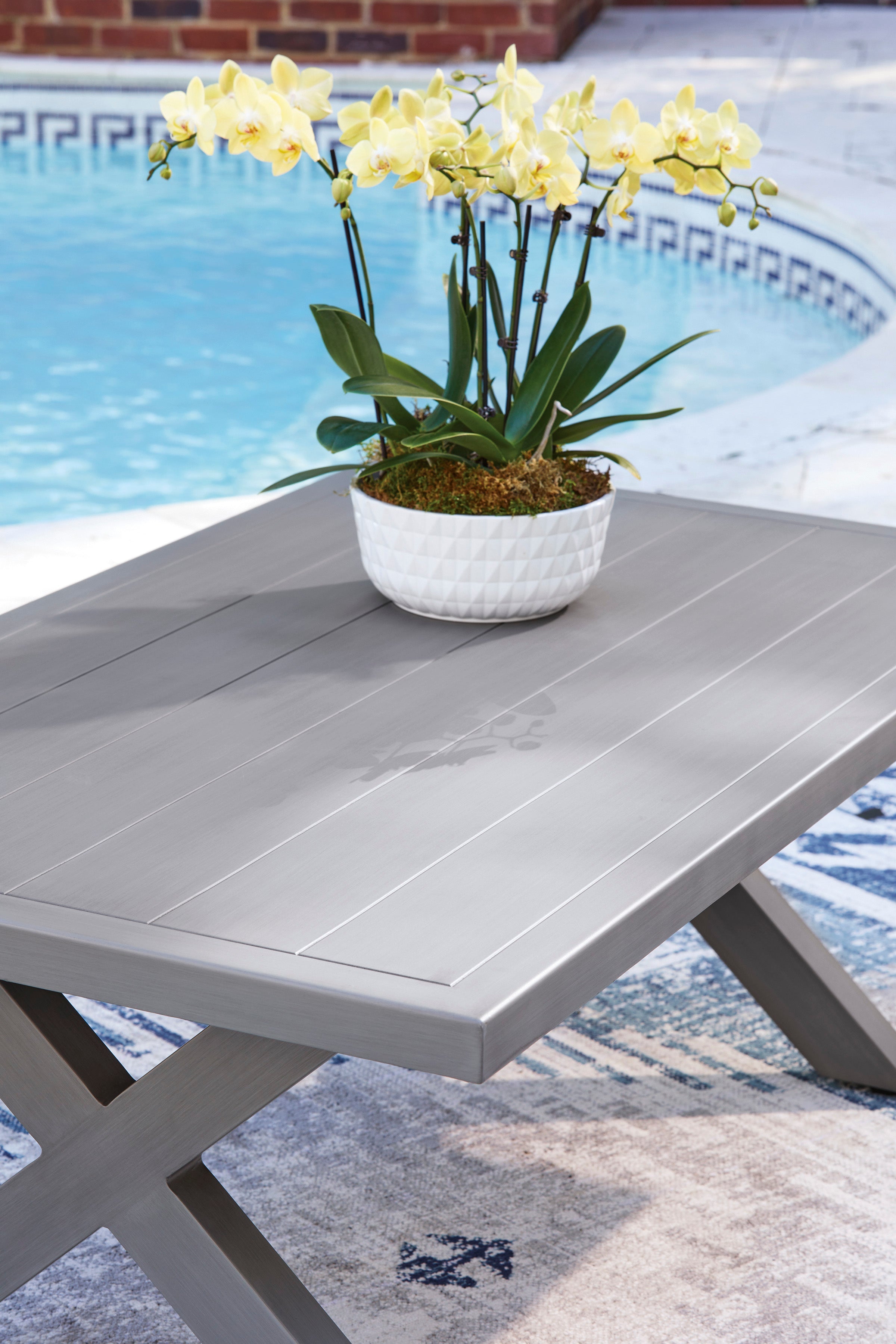 Half Moon Beach Gray Rectangular Cocktail Table