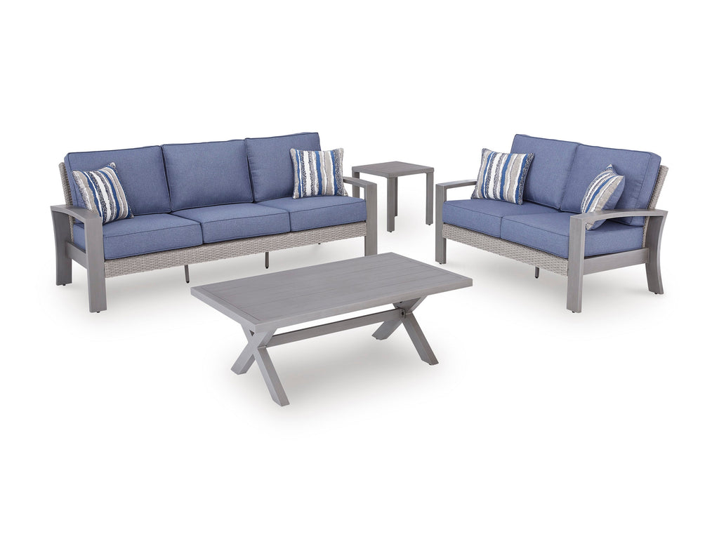 Half Moon Beach Gray Square End Table