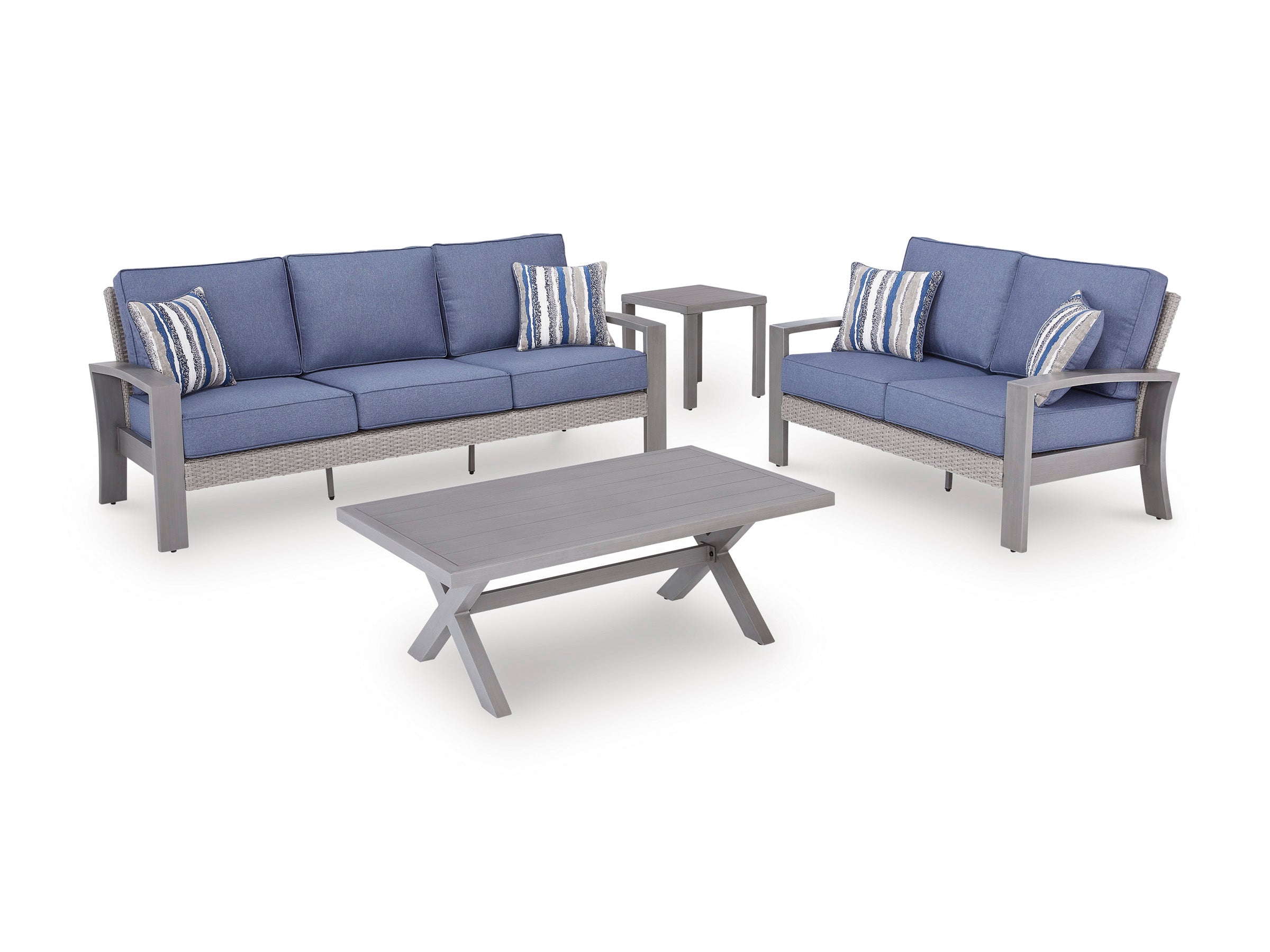 Half Moon Beach Gray Square End Table