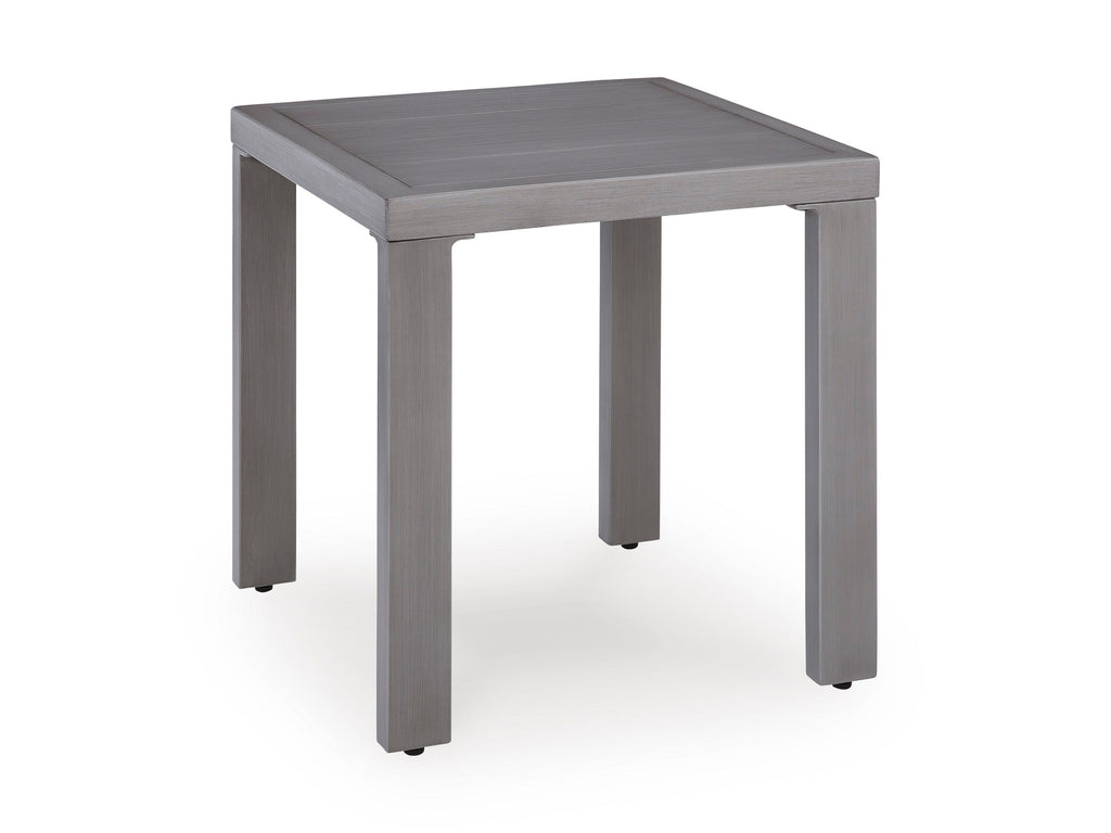 Half Moon Beach Gray Square End Table