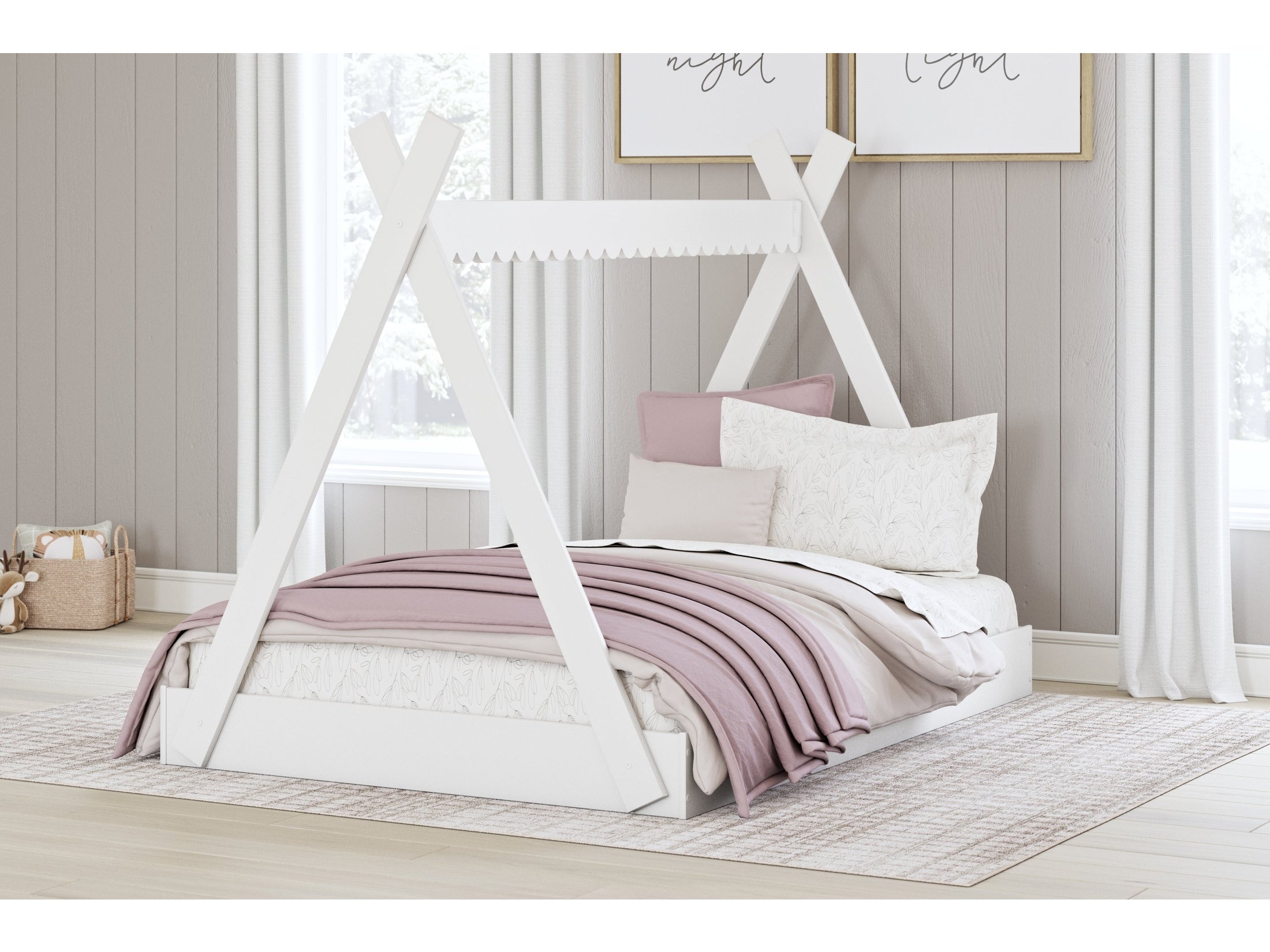 Hallityn White Full Tent Bed
