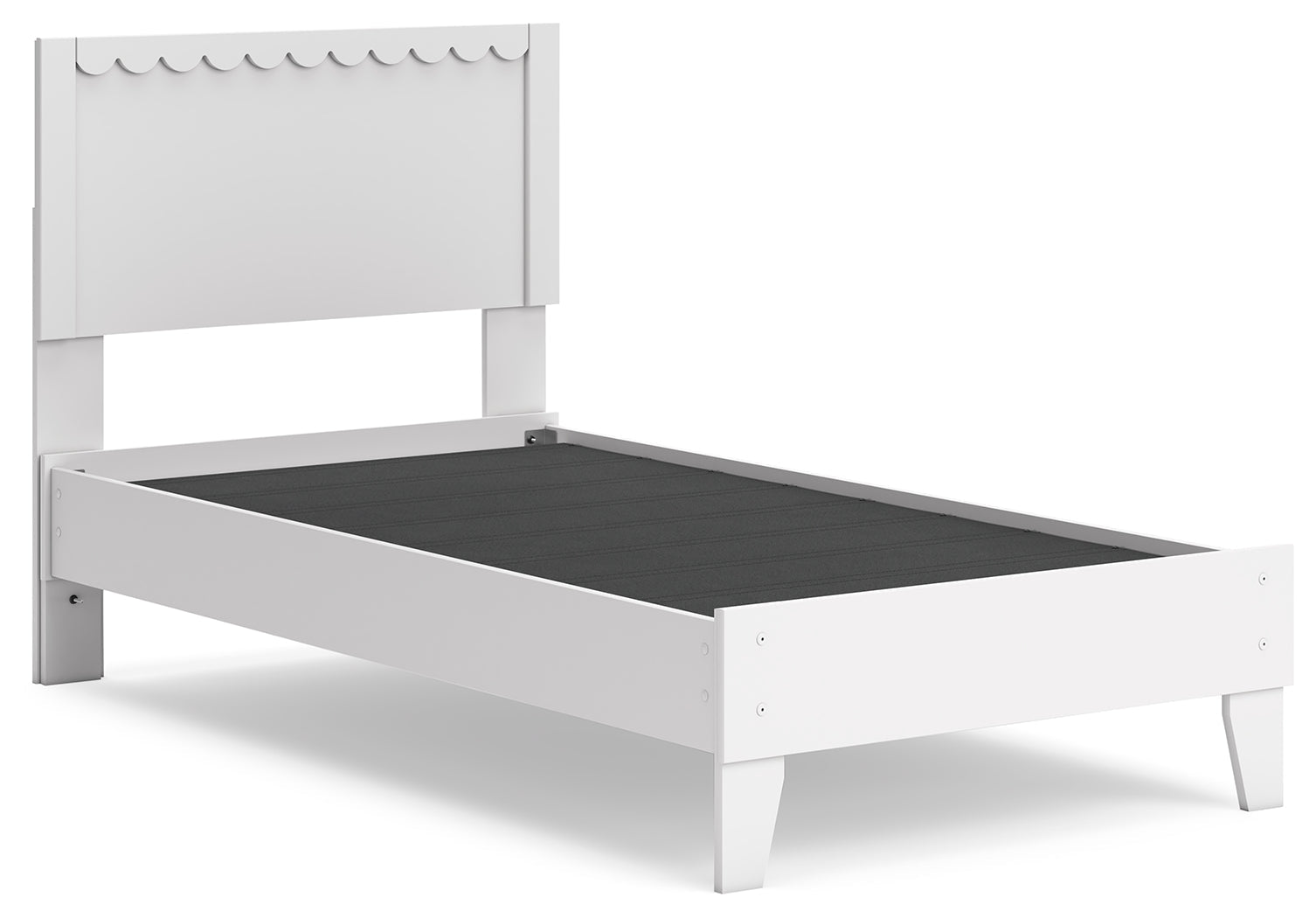 Hallityn White Twin Panel Platform Youth Bed