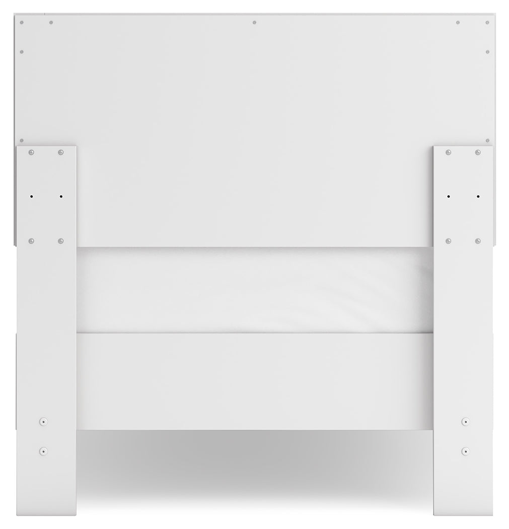 Hallityn White Twin Panel Platform Youth Bed