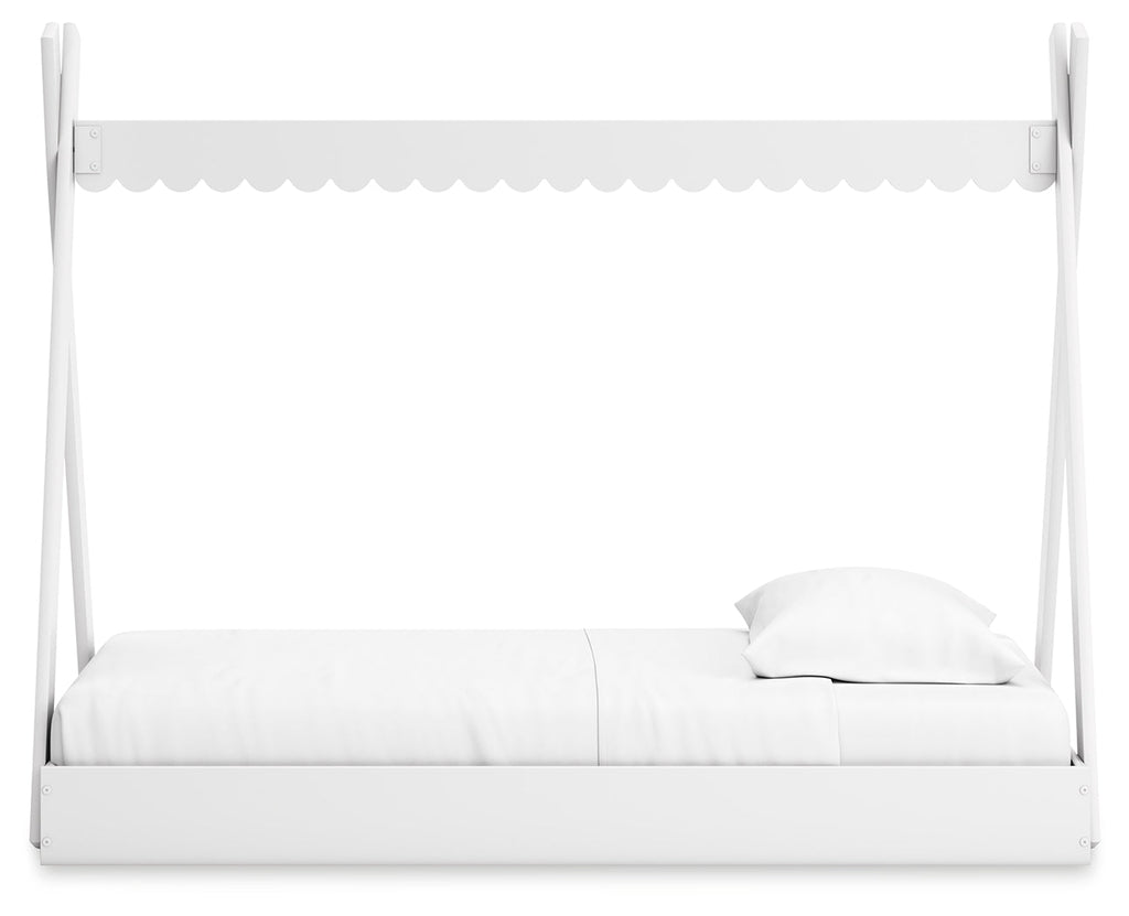 Hallityn White Twin Tent Bed
