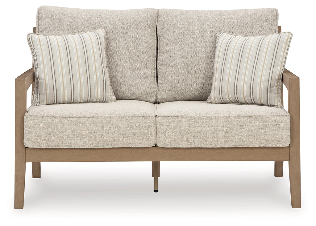 Hallow Creek Driftwood Outdoor Loveseat with Cushion