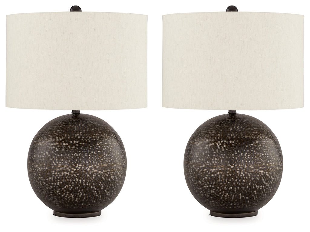 Hambell Black/Gold Table Lamp (Set of 2)