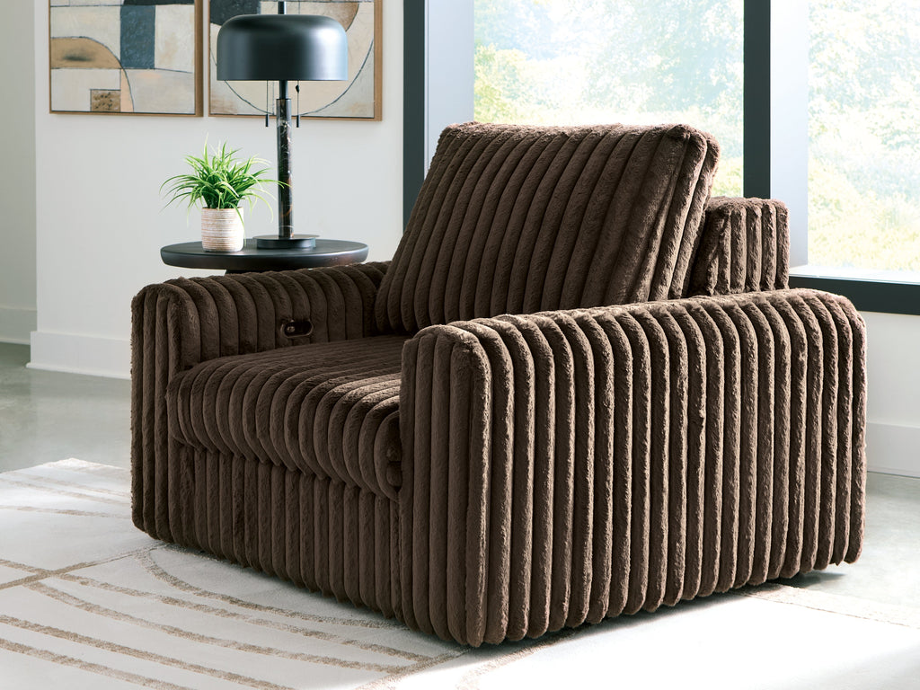 HamlinBay Chocolate Power Gliding Chaise