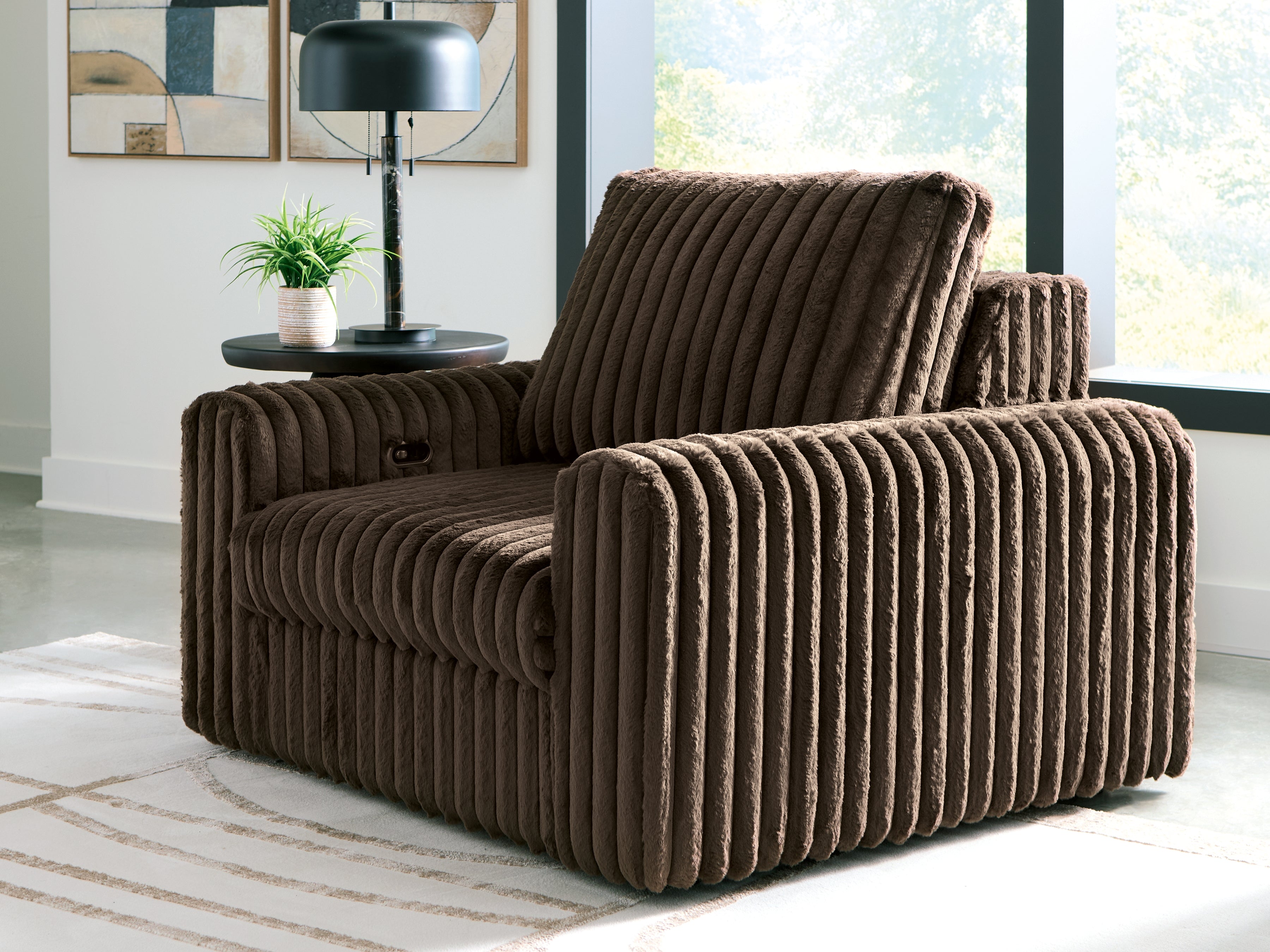 HamlinBay Chocolate Power Gliding Chaise