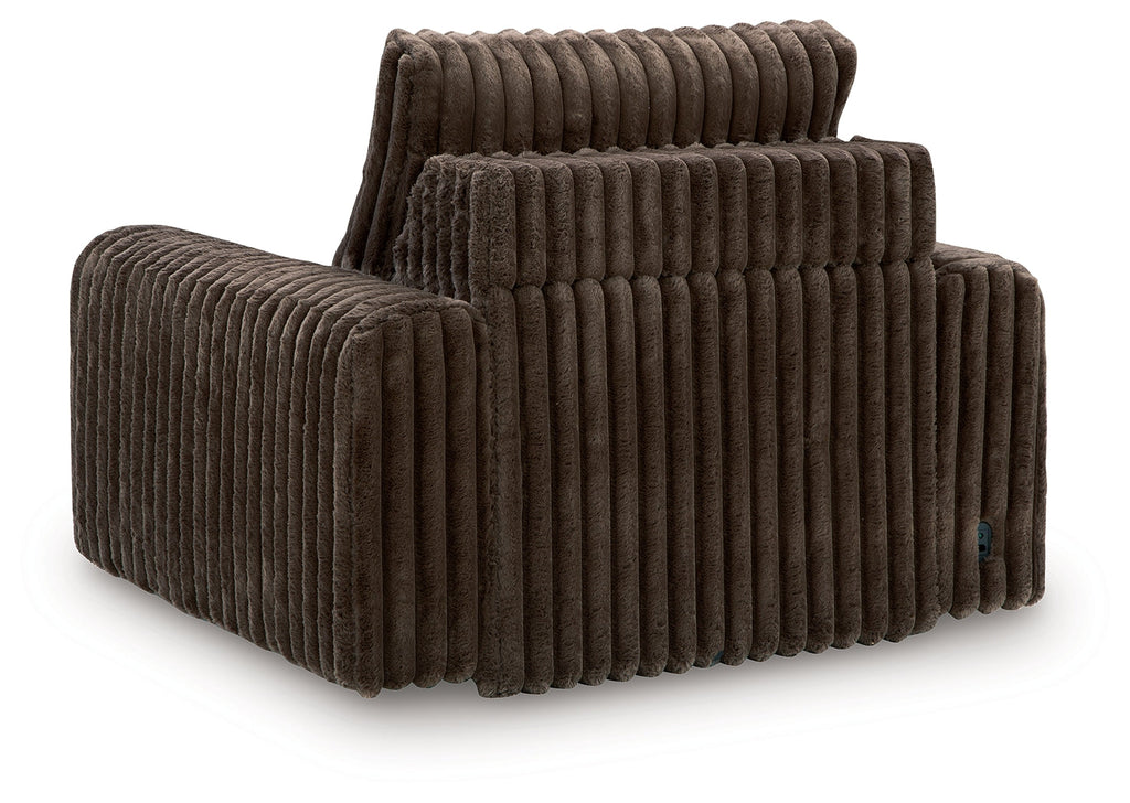 HamlinBay Chocolate Power Gliding Chaise