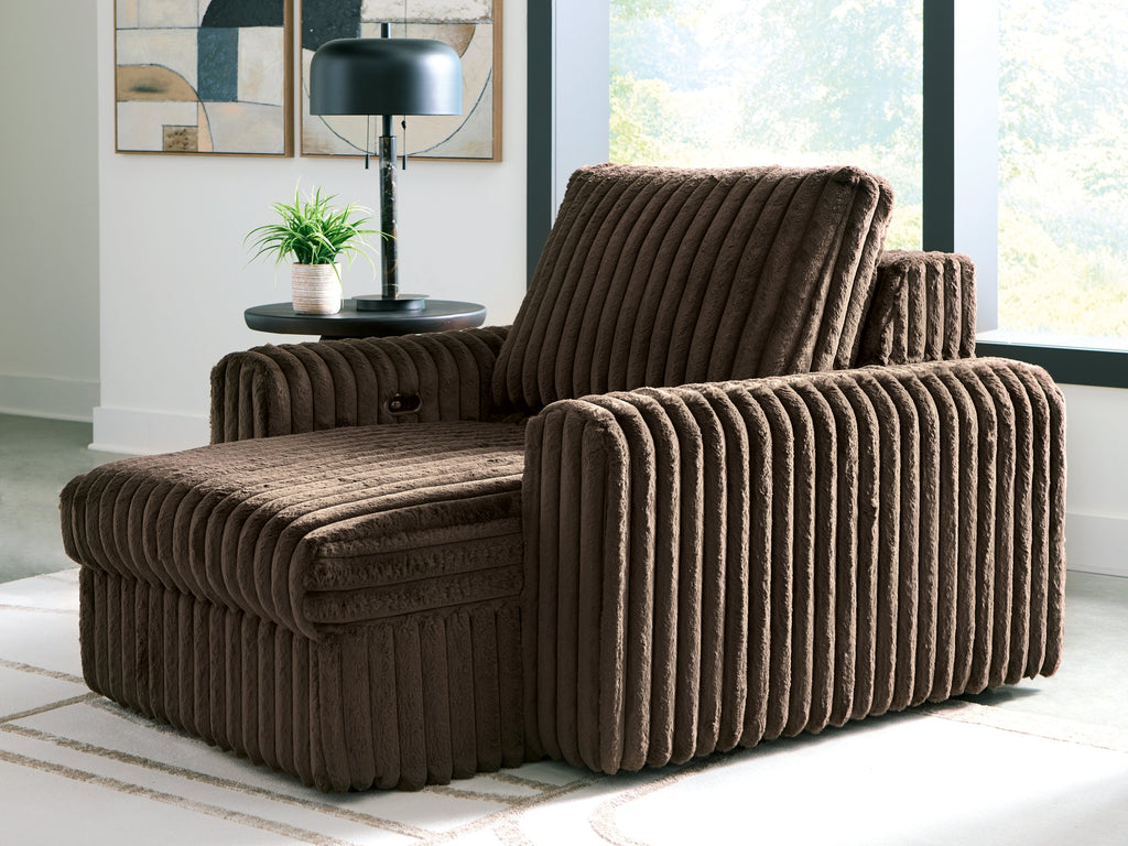 HamlinBay Chocolate Power Gliding Chaise