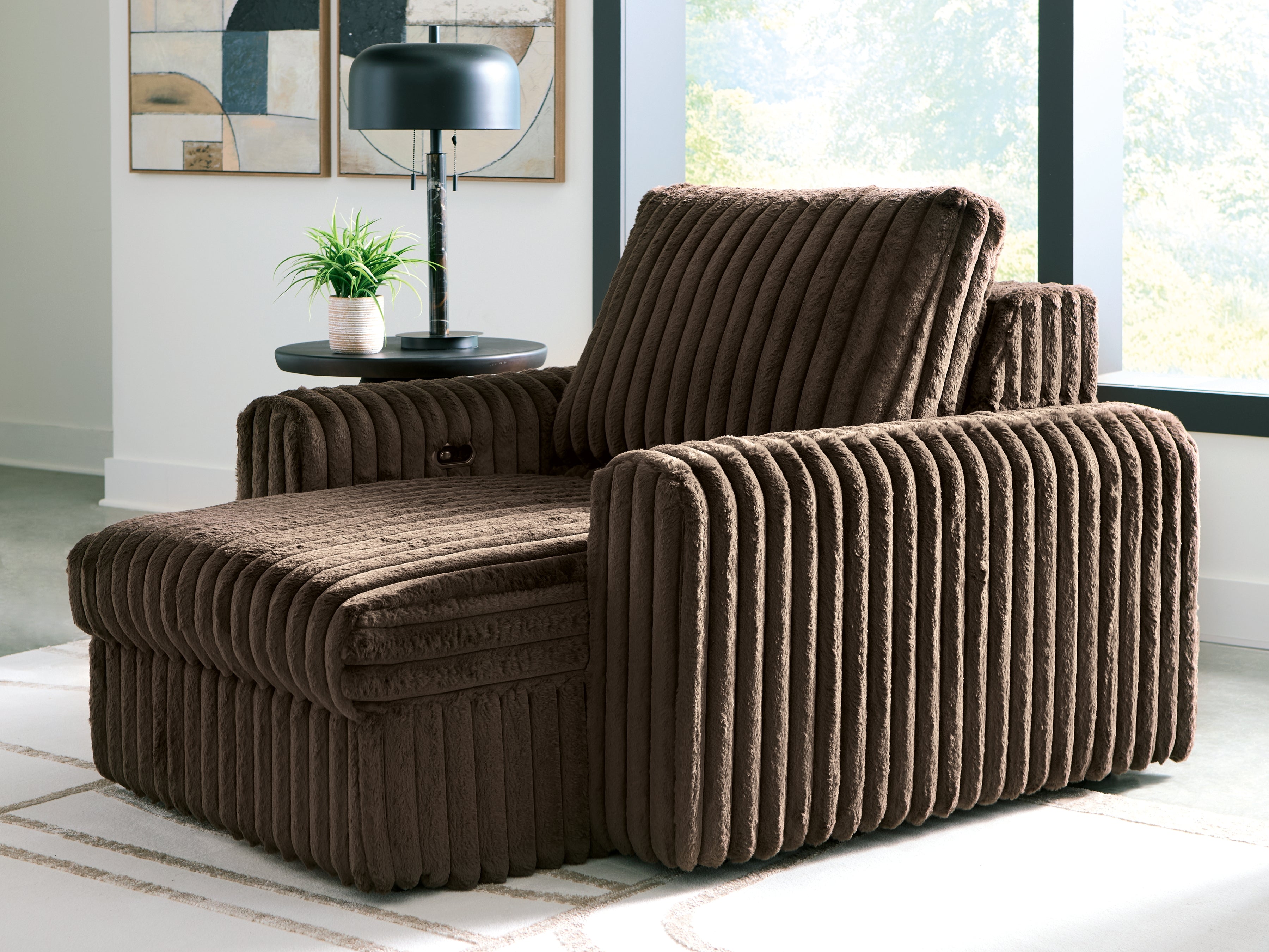 HamlinBay Chocolate Power Gliding Chaise