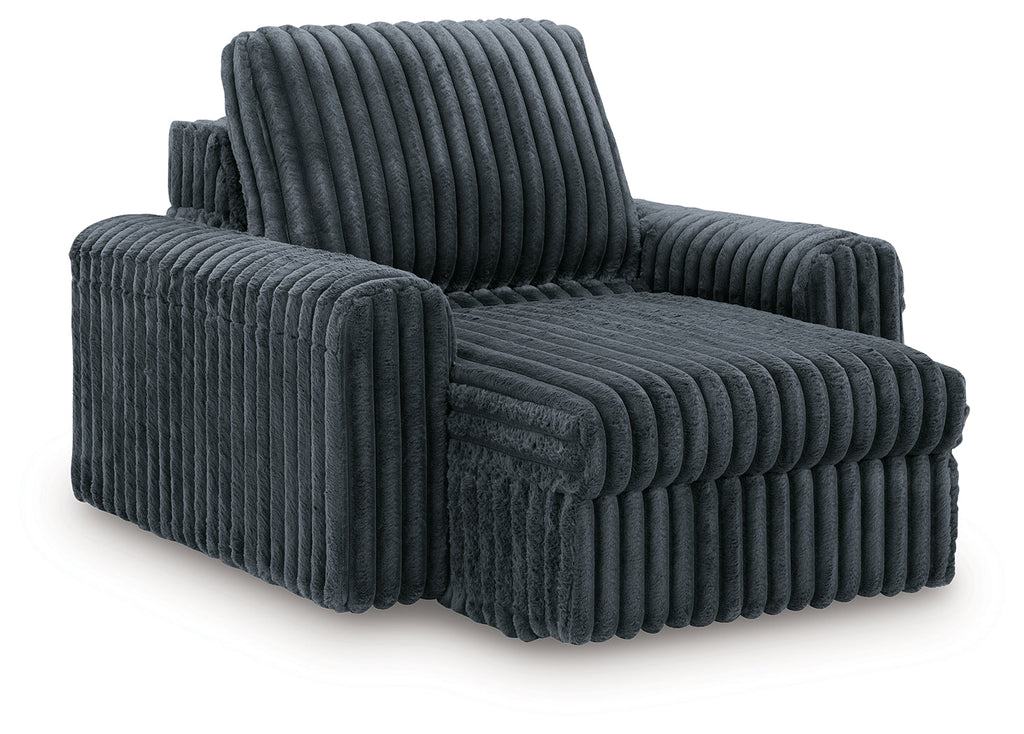 HamlinBay Gunmetal Power Gliding Chaise